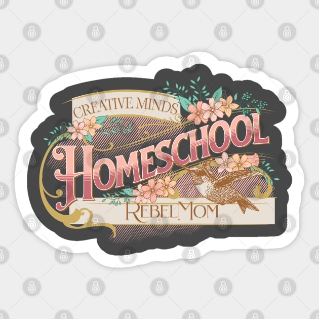 Homeschool Rebel Mom Flower Label Sticker by BeeDesignzzz